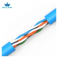 Kabel Ethernet Indoor UTP Cat6 Bersertifikasi CE/FCC dengan Selubung PVC, Harga Pabrik Guangzhou