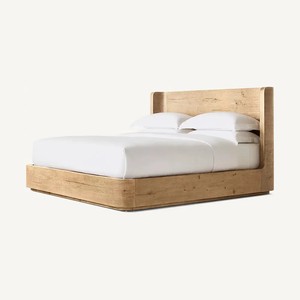 Nâu rắn khung gỗ vua kích thước giường hiện đại giường mềm - Product Image 6