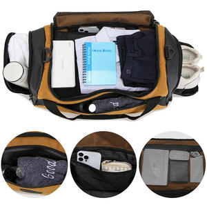 Custom Large Capacity Waterproof Zipper Sport Fitness Gym Travel Storage Overnight Duffle Duffel <b>Bag</b> <b>With</b> <b>Shoe</b> <b>Compartment</b> - Product Image 6