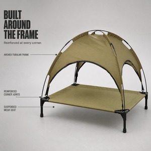 Cama elevada para mascotas al por mayor con dosel, sombra extraíble y malla transpirable, cuna elevada para gatos y perros pequeños - Product Image 1