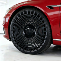 Nouvelles jantes en alliage d'aluminium forgé 18-24 pouces 5x112 5x120 6x139.7 Design en maille noire Adaptées pour Escalade GMC Yukon Chevy