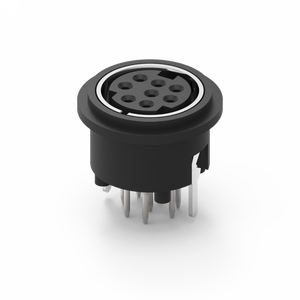 12V Mini Din 8Pin Female DIP Type Industrial Electronic Connector Non-Waterproof - Product Image 4