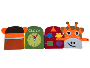 新款Girraf感觉教育忙碌板玩具软活动烦躁安静书2-6岁男孩女孩工厂 - Product Image 5