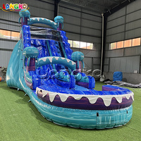 Glissière d'eau gonflable de nouvelle conception château gonflable d'amusement extérieur de glissière de piscine de PVC de 0.55mm pour la location de partie