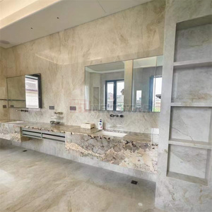Newstar decoración del hogar Natural Taj Mahal cuarcita <span class=keywords><strong>piedra</strong></span> losa Panel <span class=keywords><strong>de</strong></span> pared Vanity Tops mesas <span class=keywords><strong>encimeras</strong></span> <span class=keywords><strong>de</strong></span> cocina - Product Image 3