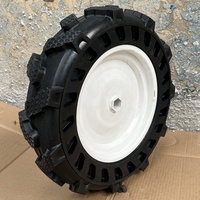 Roue en caoutchouc massif de 16 pouces 4.00-8 pour équipement agricole Capacité de charge de 200 kg Jante en acier Neuf