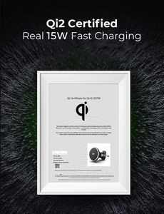 Nouveaux produits tendance 15w Qi2 chargeur sans fil support d'évent de voiture 360 support de téléphone magnétique de voiture rotatif avec charge sans fil - Product Image 6