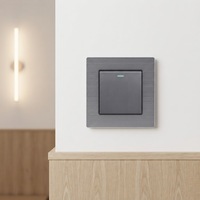 Interrupteur mural électrique multifonctionnel avec indicateur LED, double pôle/simple pôle, design moderne pour la maison et le bureau