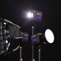 Lampe photo COB 60W RGB 2800-6500K, batterie 10000mAh, CRI 95+, contrôle par bouton, CE ROHS, prend en charge l'OEM, emballage personnalisé