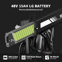 Bicicletas Eléctricas Plegables de 48V 15AH con Batería Grande, Bicicletas Eléctricas con Llantas Gruesas de 20 Pulgadas para Adultos, Bicicletas Eléctricas para Desplazamientos