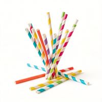 Pailles en papier kraft biodégradables standard, emballées individuellement pour la boisson