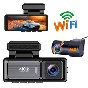 Kamera Mobil DVR Otomatis Dashcam Dual Lensa 4K HD 1080P <span class=keywords><strong>3.2</strong></span> Inci Depan dan Dalam dengan Pelacakan GPS, Wifi Nirkabel, dan Aplikasi Remote - Product Image 1