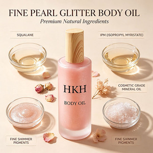 HKH customizable Private Label Fine Pearl Glitter Body Oil <b>Spray</b> Long Lasting Nourishing Whitening Custom Scent Color body oil - Product Image 4
