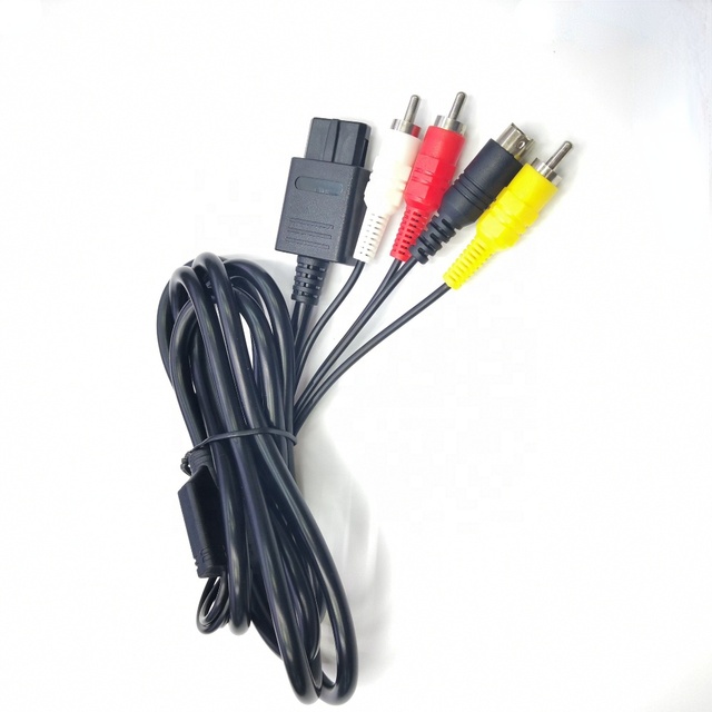 High Quality 1.8m N64 SNESGAV GameCube Audio Video Connection Japan AV Video Cable for Nintendo