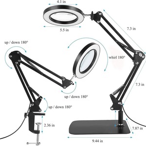 Lámpara de Trabajo con Lupa 58x para Reparación y Soldadura, Lámpara LED de Protección Ocular para Cejas, Uñas, Manicura, <span class=keywords><strong>Estudio</strong></span>, Lectura, con USB - Product Image 4