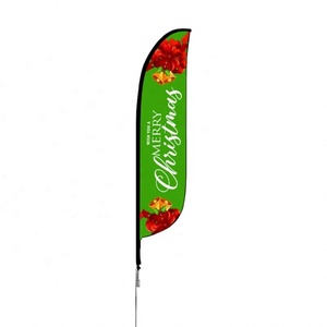 Banderas de plumas de lágrima voladora para publicidad en carretera, pancarta decorativa de playa colorida con asta de fibra de vidrio para tienda de Feria Comercial - Product Image 2