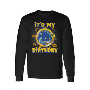 Camiseta de manga larga para fiesta familiar de cumpleaños, con la inscripción "It's My 4Th Birthday Boy" - Product Image 2