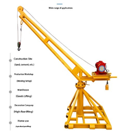 Mini grue portable à rotation 360°, palan électrique 220V/380V, moteur 300 kg de capacité pour la construction en extérieur, industrielle