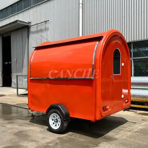 Chariot de restauration mobile commercial mini rond pour glaces et café, idéal pour l'Europe - Product Image 1