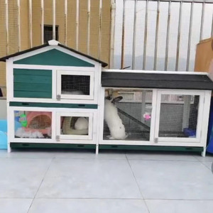 <span class=keywords><strong>Cage</strong></span> durable de huche pour animaux de compagnie en bois spacieuse de qualité supérieure avec fermeture à bouton pour poulets lapins pigeons pour une utilisation dans le jardin d'arrière-cour - Product Image 4