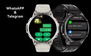 Reloj Inteligente de Golf Z422 Blanco, Resistente al Agua para Todas las Estaciones, Hecho en China, Notificaciones de WhatsApp y <span class=keywords><strong>Telegram</strong></span>, Mensajes de Voz y Texto - Product Image 5