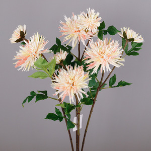Fleur artificielle en soie Dahlia Pinnata à 2 têtes, toucher réel, tige de 74 cm, pour bouquet de mariage, décoration intérieure, table de fête, photographie - Product Image 5