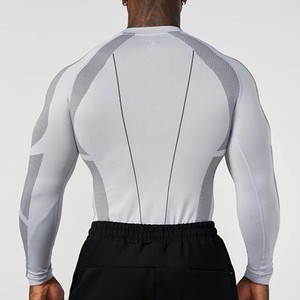 YG T-Shirt Sportiva da Uomo a Maniche Lunghe, Aderente, Altamente Elastica, con Stampa a Sublimazione, per Allenamento Fitness - Product Image 2