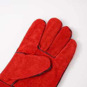 Guantes de cuero para hombre Guantes de trabajo de cuero de vaca reforzados con espalda Guantes de cuero para soldar - Product Image 4