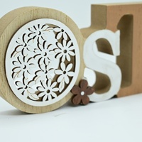 Nouveauté transfrontalière : Décorations de Pâques avec lettres anglaises, motifs lapin et fleurs, décorations rustiques créatives pour la maison, ornements de table