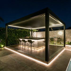 <span class=keywords><strong>Gazebo</strong></span> para Patio, Sala Exterior de <span class=keywords><strong>3x3</strong></span> 4x4m, Pérgola de Aluminio con Recubrimiento en Polvo, <span class=keywords><strong>Cortinas</strong></span> Resistentes al Viento, Pérgola para Exteriores - Product Image 5