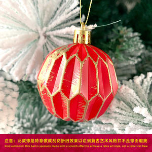 Venta caliente de alta calidad a prueba de agua de plástico duradero bolas de árbol de Navidad de buena calidad ornamento para decoraciones festivas - Product Image 4