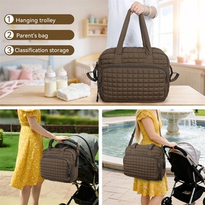 <span class=keywords><strong>Sac</strong></span> à <span class=keywords><strong>dos</strong></span> à motif lettres en tissu de coton imperméable de marque YCW, <span class=keywords><strong>sac</strong></span> à langer fourre-tout en tissu Oxford, l'indispensable pour les mamans, pour couches lavables pour enfants - Vente chaude - Product Image 2