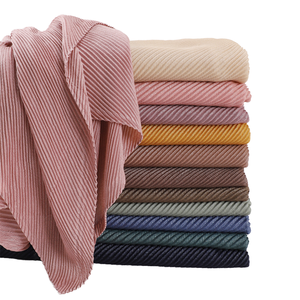 New Breathable Polyester Pleated Women Wrinkle Soft Hijab Shawl Crinkle Muslim Turban <b>Wraps</b> Long Outdoor Wear <b>Scarves</b> - Product Image 1