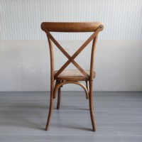 Chaises en bois Toon de couleur brun foncé avec dos croisé