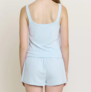 Everyday Comfort Homewear Outfit Femme Knitted Shorts <strong>Set</strong> Sporty Active Style Loungewear ODM Summer Sleepwear Women Pajamas <strong>Set</strong> - Product Image 3