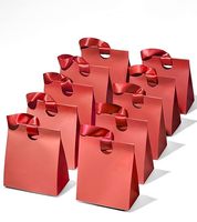 Massal Set pegangan pita 10 warna dapat digunakan kembali aneka tas hadiah kertas untuk anak perempuan tas pesta ulang tahun pengantin mandi