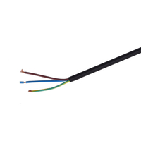 Certification standard suisse SEV H05VV-F cordon d'alimentation à queue nue à trou rond à trois conducteurs de 1.5mm carré