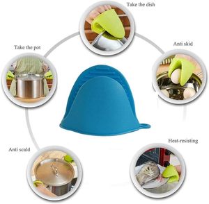 Heat Insulation Pinch Grips Cooking Gloves Finger Protector for Kitchen Cooking Glove Mini <b>Silicone</b> Oven Mitts - Product Image 5