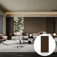 Custom-made High-end Modern Indoor Wood-plastic Composite Fireproof Waterproof Wall Panels Wood Grain for Commerce Hotel Use