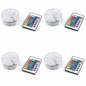 Set di 4 LED Impermeabili con Telecomando, 10 LED - Product Image 1