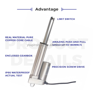 Tuyến tính thiết bị truyền động 12V 24V 800N điện DC động cơ 2000n vị trí cảm biến thông tin phản hồi Telescopic thiết bị truyền động - Product Image 2