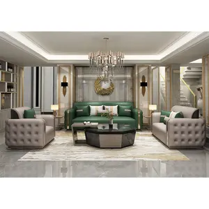 Luxury Sofa Sets Modern Simple Light Luxury Nordic Style Villa Living Room Furniture Combination Sofa Set