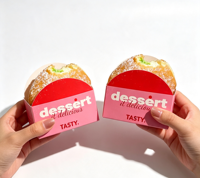 Boîtes en papier à emporter pour la pâtisserie, sandwichs aux œufs épais, hamburgers, toasts, beignets et donuts – Emballage