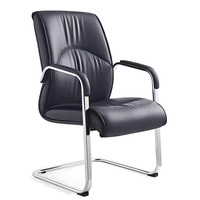 Chaise de bureau ergonomique pivotante moderne en cuir PU, grande et haute, de luxe, pour dirigeant, visiteur, avec roulettes