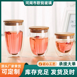 Tasse en verre à double paroi en forme d'œuf avec couvercle, en verre borosilicate épaissi, pour café, lait, jus, usage domestique - Product Image 3