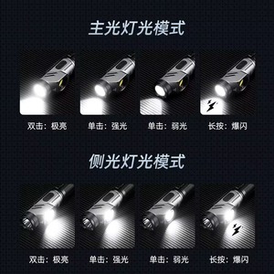 F303 Flashlight 90 Degree Rotating Rechargeable Dual <b>Light</b> Source Aluminum Alloy Magnetic Outdoor <b>LED</b> Flashlight - Product Image 3