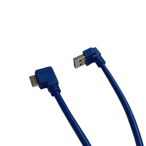 Cable de datos USB 3.0 de ángulo recto, transmisión de alta velocidad de A a Micro B para disco duro externo - Product Image 3