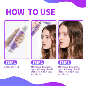 Gel capillaire personnalisé poudre scintillante en <span class=keywords><strong>spray</strong></span> pour cheveux brillants longue durée corps scintillant et <span class=keywords><strong>vêtements</strong></span> pour femmes en fête - Product Image 5