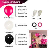 Ensemble de chaînes de ballons noirs et rouges pour la décoration de fête