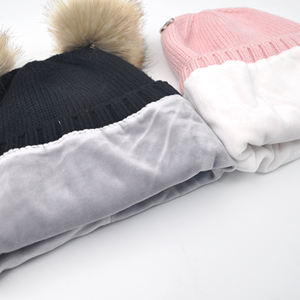Bonnets d'hiver en tricot avec pompon pour les oreilles, pour enfants et bébés, nourrissons et tout-petits, avec écharpe et <span class=keywords><strong>masque</strong></span> facial - Product Image 4